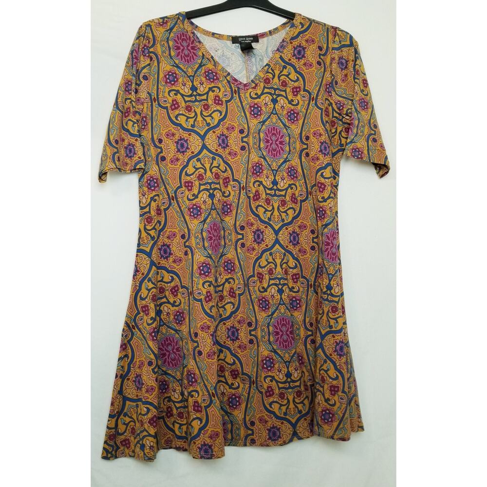 Love Ryan Log Angeles Mini V-Neck Short Sleeve Drs Soft Fabric See Measurements